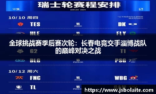 全球挑战赛季后赛次轮：长春电竞交手淄博战队的巅峰对决之战