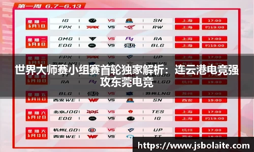 世界大师赛小组赛首轮独家解析：连云港电竞强攻东莞电竞